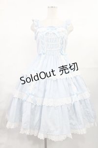 Angelic Pretty / Romanticティアードジャンパースカート Free サックス H-25-07-29-1007-AP-OP-NS-ZH