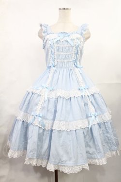 画像1: Angelic Pretty / Romanticティアードジャンパースカート Free サックス H-25-07-29-1007-AP-OP-NS-ZH