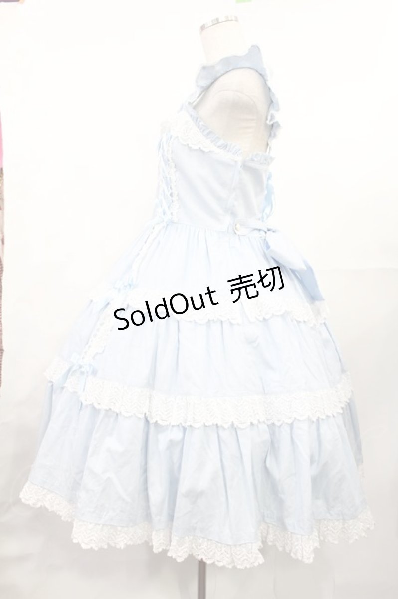 画像2: Angelic Pretty / Romanticティアードジャンパースカート Free サックス H-25-07-29-1007-AP-OP-NS-ZH (2)