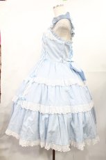 画像2: Angelic Pretty / Romanticティアードジャンパースカート Free サックス H-25-07-29-1007-AP-OP-NS-ZH (2)