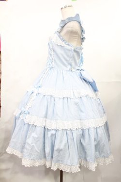画像2: Angelic Pretty / Romanticティアードジャンパースカート Free サックス H-25-07-29-1007-AP-OP-NS-ZH