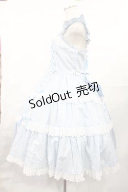 画像2: Angelic Pretty / Romanticティアードジャンパースカート Free サックス H-25-07-29-1007-AP-OP-NS-ZH