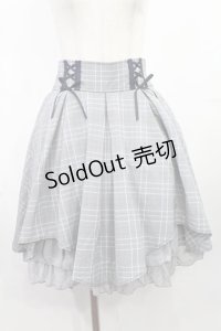 axes femme POETIQUE / レースアップイレヘムスカート M グレー H-25-07-29-1015-AX-SK-NS-ZH