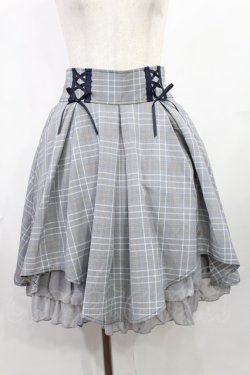 画像1: axes femme POETIQUE / レースアップイレヘムスカート M グレー H-25-07-29-1015-AX-SK-NS-ZH