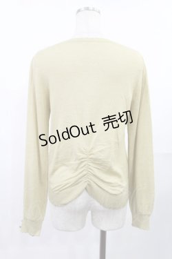 画像2: axes femme / サテンリボンニットカーデ M マスタード H-25-07-29-1019-AX-TO-NS-ZH