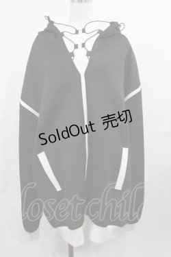 画像1: Jamie エーエヌケー / ジャージのパーカー M ブラック H-25-07-29-1025-LO-TO-NS-ZH