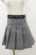 MORPH8NE / OFF SKIRT S ブラック×ホワイト H-25-07-29-012-PU-SK-KB-ZH
