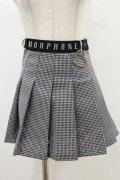 MORPH8NE / OFF SKIRT S ブラック×ホワイト H-25-07-29-013-PU-SK-KB-ZH