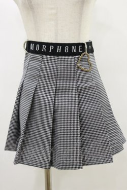 画像1: MORPH8NE / OFF SKIRT S ブラック×ホワイト H-25-07-29-013-PU-SK-KB-ZH