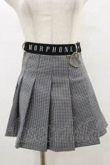 MORPH8NE / OFF SKIRT S ブラック×ホワイト H-25-07-29-014-PU-SK-KB-ZS