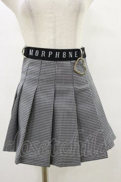 画像1: MORPH8NE / OFF SKIRT S ブラック×ホワイト H-25-07-29-015-PU-SK-KB-ZH