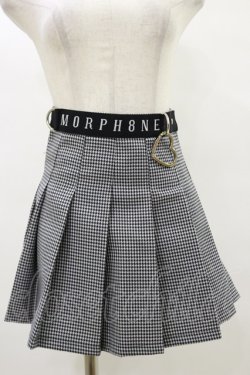 画像1: MORPH8NE / OFF SKIRT S ブラック×ホワイト H-25-07-29-016-PU-SK-KB-ZH
