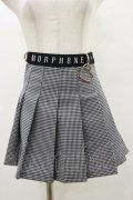 MORPH8NE / OFF SKIRT S ブラック×ホワイト H-25-07-29-017-PU-SK-KB-ZH