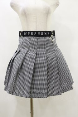 画像1: MORPH8NE / OFF SKIRT L ブラック×ホワイト H-25-07-29-003-PU-SK-KB-ZH