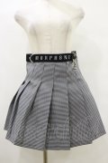 MORPH8NE / OFF SKIRT L ブラック×ホワイト H-25-07-29-004-PU-SK-KB-ZH