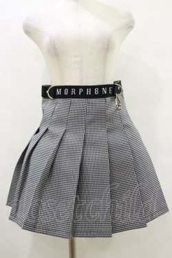 画像1: MORPH8NE / OFF SKIRT L ブラック×ホワイト H-25-07-29-004-PU-SK-KB-ZH