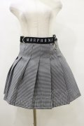 MORPH8NE / OFF SKIRT L ブラック×ホワイト H-25-07-29-005-PU-SK-KB-ZH