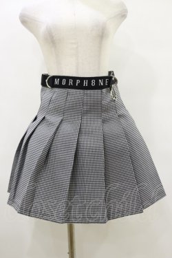 画像1: MORPH8NE / OFF SKIRT L ブラック×ホワイト H-25-07-29-005-PU-SK-KB-ZH