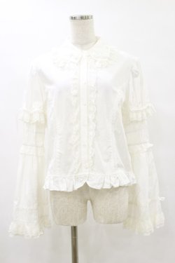 画像1: Daydream shop（海外ロリータブランド） / 姫袖ブラウス L オフ H-25-07-30-050-LO-BL-NS-ZH