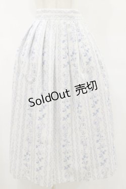 画像1: an another angelus / ストライプアンティークローズ柄スカート Free OFF×BL H-25-07-30-059-CA-SK-NS-ZH