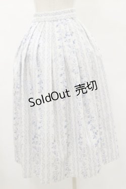 画像2: an another angelus / ストライプアンティークローズ柄スカート Free OFF×BL H-25-07-30-059-CA-SK-NS-ZH