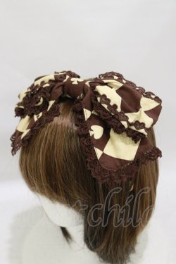 画像1: BABY,THE STARS SHINE BRIGHT / ALICE'S Marchin' Cookie Flavour リボンカチューシャ  ブラウン H-25-07-30-011-BA-AC-NS-ZH