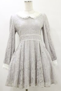 evelyn / 総レースワンピース Free グレー H-25-07-30-065-LO-OP-NS-ZH