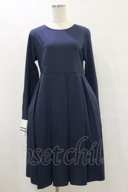 画像3: FLC / 皆方由衣コラボ/襟付きプリーツワンピース L ネイビー H-25-07-30-067-LO-OP-NS-ZH