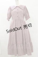 m petit by misako / AM*ギンガムCHKワンピース L レッド H-25-07-30-069-LO-OP-NS-ZH