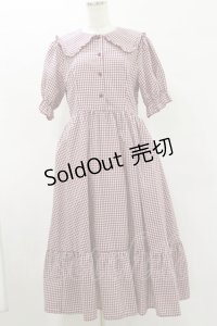 m petit by misako / AM*ギンガムCHKワンピース L レッド H-25-07-30-069-LO-OP-NS-ZH