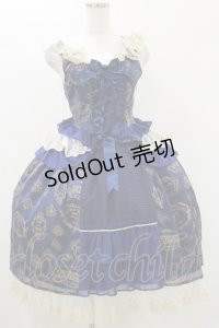 ALICE and the PIRATES / Vintage label stamp柄ジャンパースカートI Free ネイビー H-25-07-30-071-PA-OP-NS-ZH