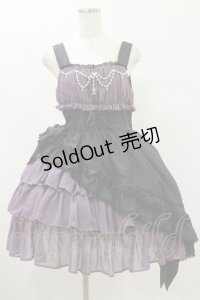 ALICE and the PIRATES / ギャザーシフォンジャンパースカート Free ブラック/アイリス H-25-07-30-078-PA-OP-NS-ZH