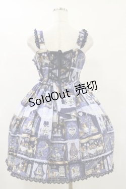 画像2: BABY,THE STARS SHINE BRIGHT / ALICEのドールハウス柄リボンジャンパースカート Free ネイビー H-25-07-30-079-BA-OP-NS-ZH
