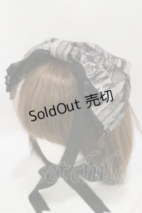 ALICE and the PIRATES / Quiet toys room〜あの子と遊んだあの日々を〜柄リボンヘッドドレス  ブラック H-25-07-30-015-PA-AC-NS-ZH