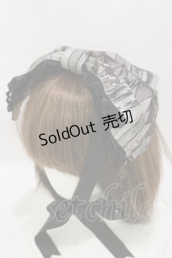 画像1: ALICE and the PIRATES / Quiet toys room〜あの子と遊んだあの日々を〜柄リボンヘッドドレス  ブラック H-25-07-30-015-PA-AC-NS-ZH