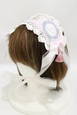 画像1: BABY,THE STARS SHINE BRIGHT / SA・KU・RA色のTea Time柄ヘッドドレス  ピンク H-25-07-30-020-BA-AC-NS-ZH