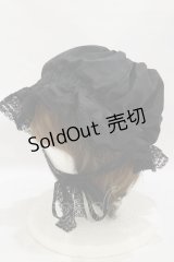 Physical Drop / くらげちゃんボンネット  ブラック H-25-07-30-022-LO-AC-NS-ZH