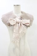 axes femme / リボンレースファーティペット  グレージュ H-25-07-30-025-AX-ZA-NS-ZH