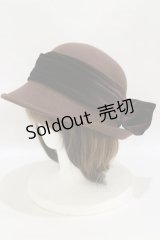 Fi.n.t / ベロアリボンクラシカルボーラーハット  BROWN H-25-07-30-027-CA-AC-NS-ZH