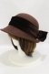 画像1: Fi.n.t / ベロアリボンクラシカルボーラーハット  BROWN H-25-07-30-027-CA-AC-NS-ZH (1)