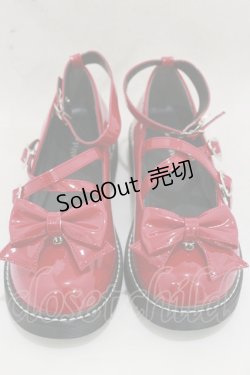 画像1: DearMyLove / クロスベルトリボンローヒール姫パンプス 23.0ｃｍ レッド H-25-07-30-034-EL-SH-NS-ZH