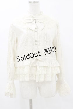 画像1: metamorphose / スタンドカラーオーバーブラウス Free アイボリー H-25-07-30-044-ME-BL-NS-ZH