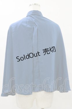 画像2: axes femme POETIQUE / ケープデザインブラウス M Bグリーン H-25-07-30-045-AX-BL-NS-ZH