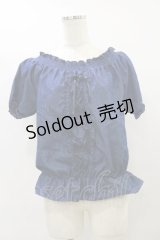 axes femme / シャーリングブラウス M ブルー H-25-07-31-048-AX-BL-NS-ZH