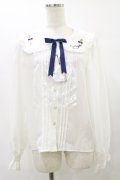 Amavel / カトラリー刺繍ブラウス Free オフ H-25-07-31-049-CA-BL-NS-ZH