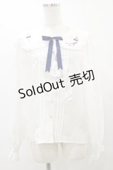 Amavel / カトラリー刺繍ブラウス Free オフ H-25-07-31-049-CA-BL-NS-ZH