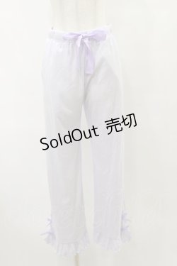 画像1: m petit by misako / リブリボンパンツ M ラベンダー H-25-07-31-054-LO-PA-NS-ZH