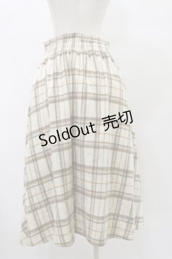画像2: axes femme / ハイウエスト起毛チェックスカート Free ベージュ H-25-07-31-057-AX-SK-NS-ZT446