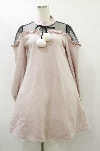 Ank Rouge / ポンポンリボンワンピース M ピンク H-25-07-31-062-CA-OP-NS-ZH
