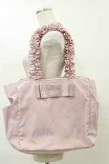 Maison de FLEUR / 撥水加工サイドポケットフリルトートバッグ  ピンク H-25-07-31-008-LO-BG-NS-ZH